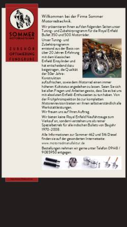 Vorschau der mobilen Webseite www.royal-enfield.de, Sommer-Motorradtechnik - Royal-Enfield.de