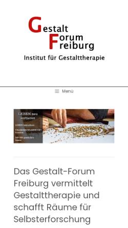 Vorschau der mobilen Webseite gestalt-freiburg.de, Gestalt-Forum Freiburg