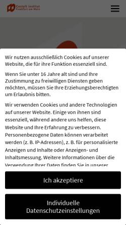 Vorschau der mobilen Webseite gestalt-institut-frankfurt.de, Gestalt-Institut