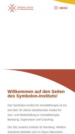 Vorschau der mobilen Webseite www.symbolon-institut.de, Symbolon-Institut