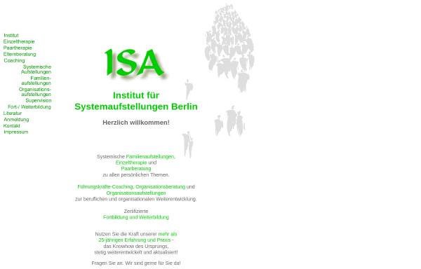 Vorschau von www.isa-berlin.de, Institut für Systemaufstellungen Berlin (ISA)