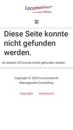 Vorschau der mobilen Webseite www.lomn.de, Locomotion Management Consulting - Renate Becker