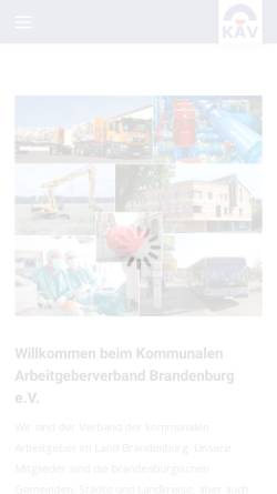 Vorschau der mobilen Webseite kav-brandenburg.de, Kommunaler Arbeitgeberverband Brandenburg e.V, [KAV]