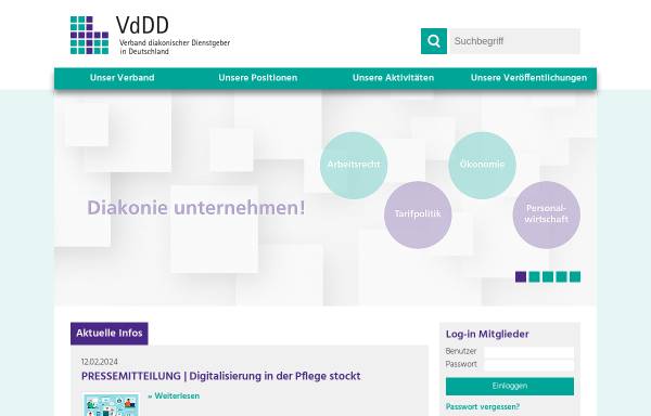 Vorschau von www.v3d.de, Verband diakonischer Dienstgeber in Deutschland (VdDD)