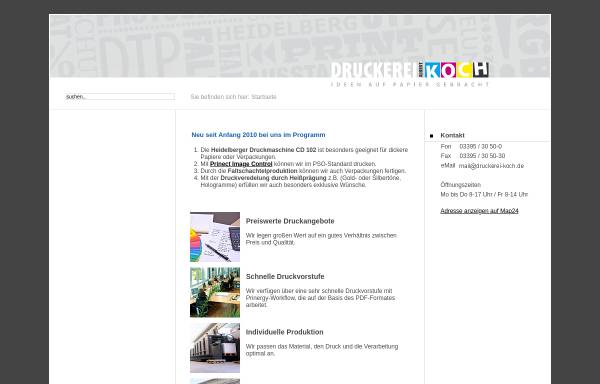 Vorschau von www.druckerei-koch.de, Druckerei Albert Koch e.K.