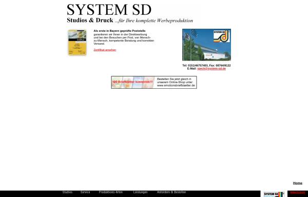 Vorschau von www.system-sd.de, System SD Studios & Druck GmbH