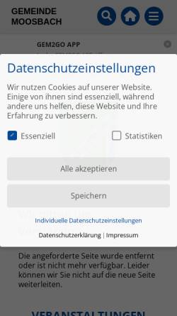 Vorschau der mobilen Webseite www.moosbach.at, Österreichische Jagd- und Waffengesetze