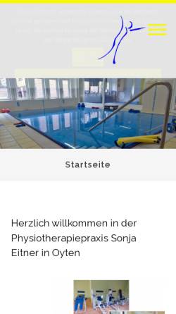 Vorschau der mobilen Webseite www.bewegungsbad-oyten.de, Physiotherapiepraxis Sonja Eitner