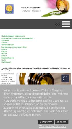 Vorschau der mobilen Webseite praxis-a-guenther.de, Astrid Günther