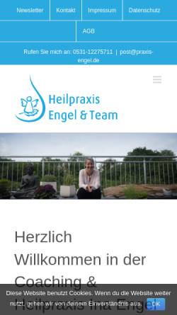 Vorschau der mobilen Webseite www.praxis-engel.de, Ina Engel - Coaching & Heilpraxis