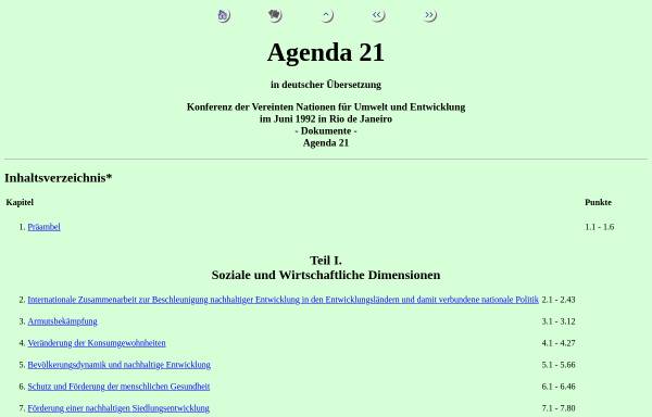 Vorschau von www.agrar.de, Agenda 21 - deutsche Übersetzung
