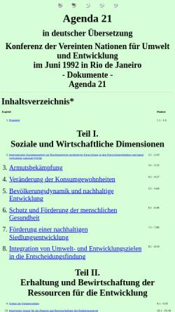 Vorschau der mobilen Webseite www.agrar.de, Agenda 21 - deutsche Übersetzung