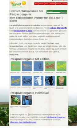 Vorschau der mobilen Webseite www.respactorganic.eu, RespAct organic e.u.
