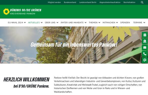 Vorschau von www.gruene-pankow.de, Bündnis 90/Die Grünen Pankow