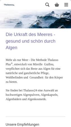 Vorschau der mobilen Webseite thalasso24.de, Thalasso International