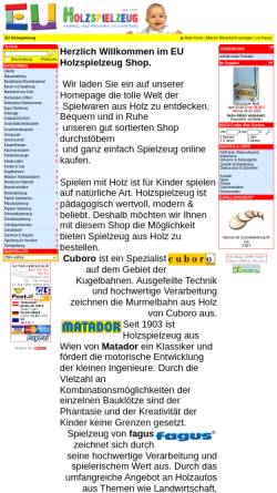 Vorschau der mobilen Webseite www.eu-holzspielzeug.at, EU Holzspielzeug, Erwin Unterluggauer