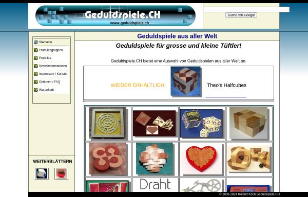 Vorschau von www.geduldspiele.ch, Geduldspiele - Roland Koch