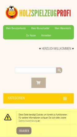 Vorschau der mobilen Webseite www.holzspielzeug-profi.de, Holzspielzeug-Profi, Svenja Kerschling