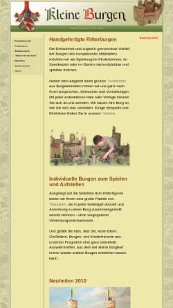 Vorschau der mobilen Webseite www.kleineburgen.de, Kleine Burgen, Olaf Hoffmann