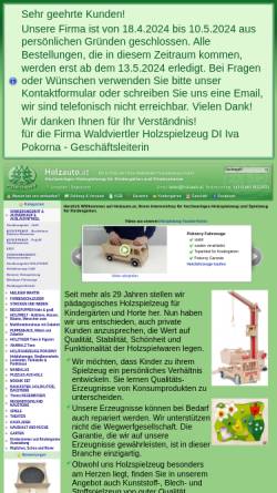Vorschau der mobilen Webseite www.holzauto.at, Waldviertler Holzspielzeug Gmünd - Karel Pokorny