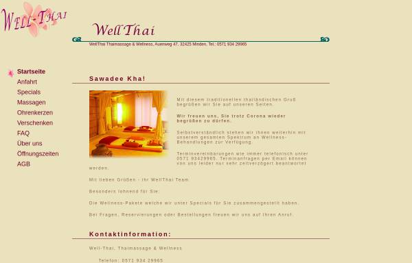 Vorschau von www.well-thai.de, WellThai Thaimassage & Wellness
