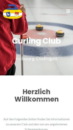 Vorschau der mobilen Webseite www.curlingfd.ch, Curling Club Fribourg - Düdingen