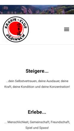 Vorschau der mobilen Webseite www.karate-duedingen.ch, Karate-Club Düdingen
