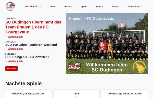 Vorschau von www.scduedingen.ch, Sport Club Düdingen