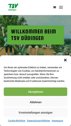 Vorschau der mobilen Webseite www.tsvd.ch, Turn und Sportverein Düdingen