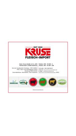 Vorschau der mobilen Webseite kruse-fleisch.de, Gebr. Kruse GmbH