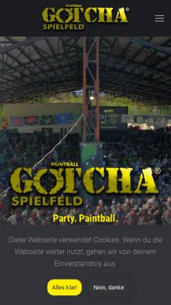 Vorschau der mobilen Webseite www.gotchaspielfeld.de, Gotcha Spielfeld