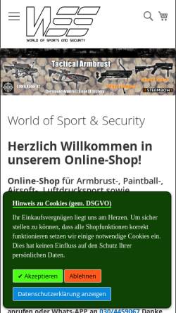 Vorschau der mobilen Webseite www.wss-berlin.de, WSS