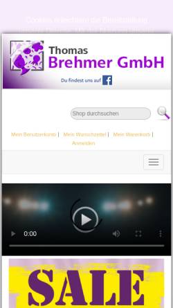 Vorschau der mobilen Webseite www.brehmergmbh.de, Brehmer GmbH