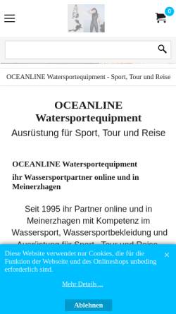 Vorschau der mobilen Webseite www.oceanline.de, Oceanline