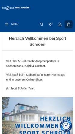 Vorschau der mobilen Webseite www.sport-schroeer.de, Sport Schröer GmbH