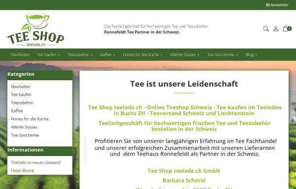 Vorschau von www.teelade.ch, Tee Shop teelade.ch GmbH
