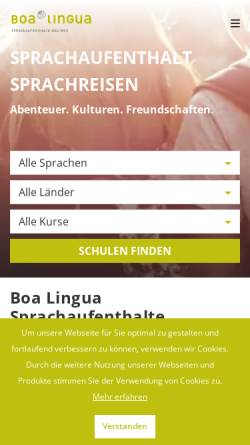Vorschau der mobilen Webseite www.boalingua.ch, Boa Lingua