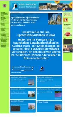 Vorschau der mobilen Webseite www.sprachreisen-desr.de, DESR Dienst für Europäische Sprachen und Reisen, Sprachreisen
