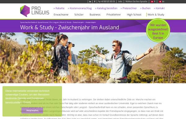 Vorschau von www.interstudy.ch, Pro Linguis Langzeitkurse