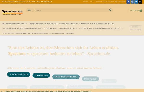 Vorschau von www.sprachen.de, Sprachen24 Ltd.