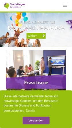 Vorschau der mobilen Webseite www.sprachschulscout.de, Sprachschulscout GbR