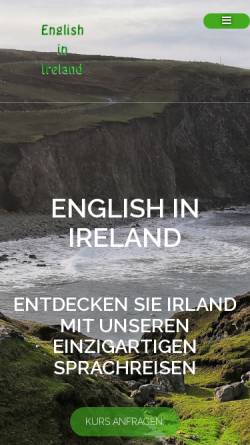 Vorschau der mobilen Webseite www.englishinireland.de, English in Ireland - Wolfgang Stein