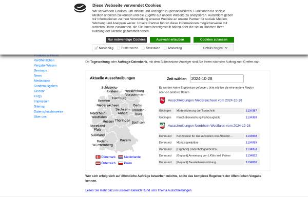 Vorschau von www.submission.de, Submissions-Anzeiger Verlag GmbH