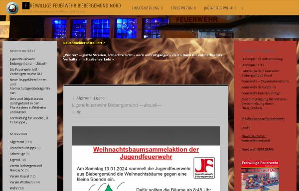 Vorschau von www.feuerwehr-kassel.de, Freiwillige Feuerwehr Biebergemünd-Kassel