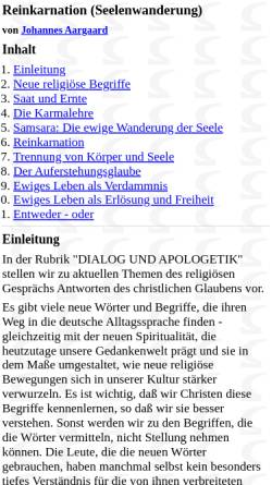 Vorschau der mobilen Webseite www.religio.de, Religio.de - Johannes Aargaard