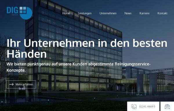 Vorschau von dig-service.de, DIG Dienstleistungen für integriertes Gebäudemanagement GmbH