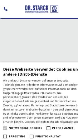 Vorschau der mobilen Webseite www.dr-starck.de, Technowart Gesellschaft für technischen Wartungsdienst mbH