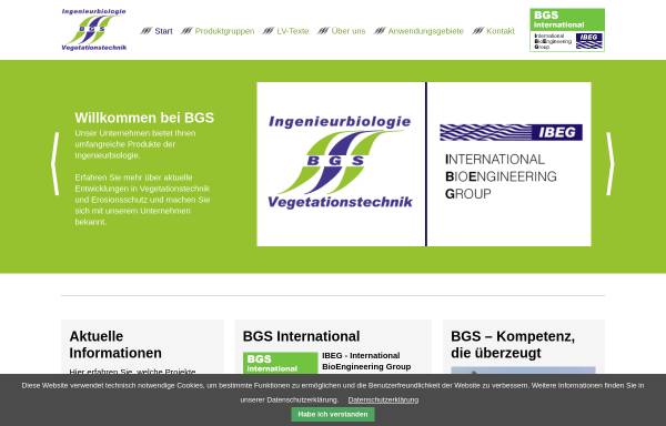 Vorschau von www.bestmann-green-systems.de, BGS Ingenieurbiologie und -ökologie GmbH