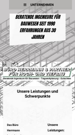 Vorschau der mobilen Webseite www.bueroherrmann.de, Herrmann, Matthias