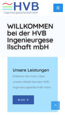 Vorschau der mobilen Webseite hvb-ingenieure.de, HVB Ingenieurgesellschaft mbH